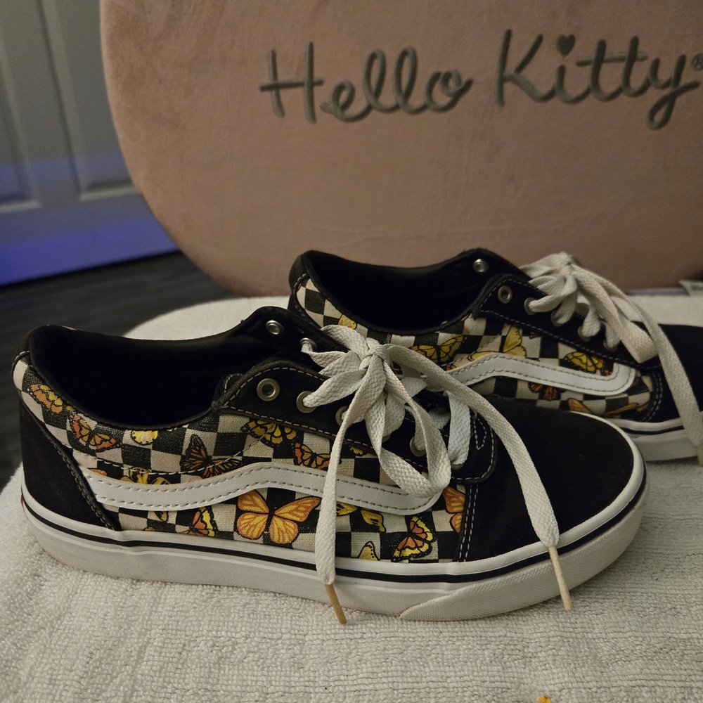 Vans Kids Butterfly Print Sneakers - Black and Yellow